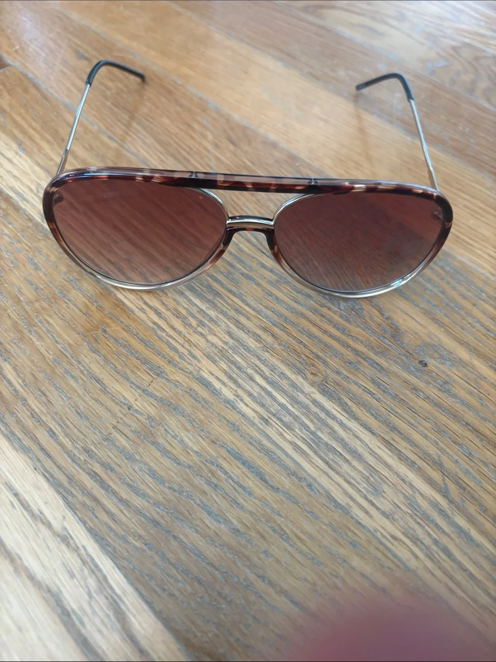 Freyrs Aviator Sunglasses with Brown Tortoise Gold Gradient Lenses